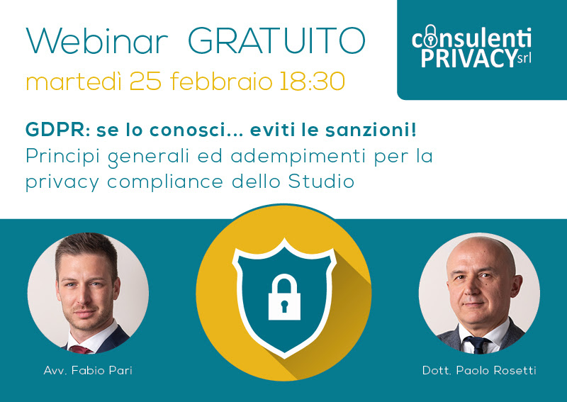 Webinar formativo per adeguarsi al GDPR