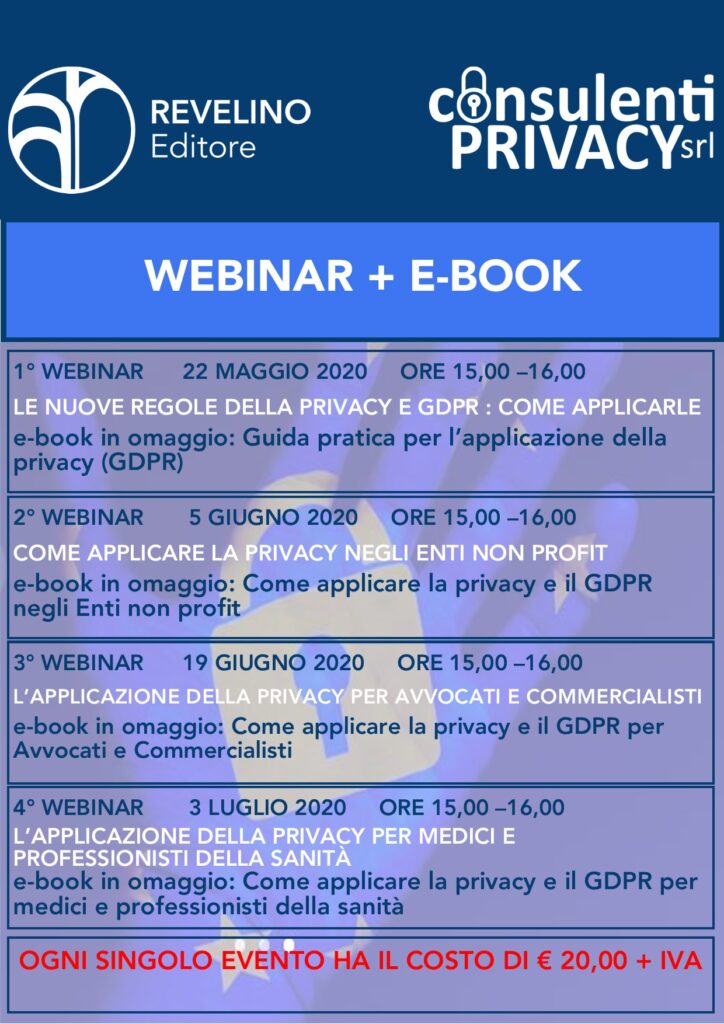 Webinar gratuito su privacy e GDPR